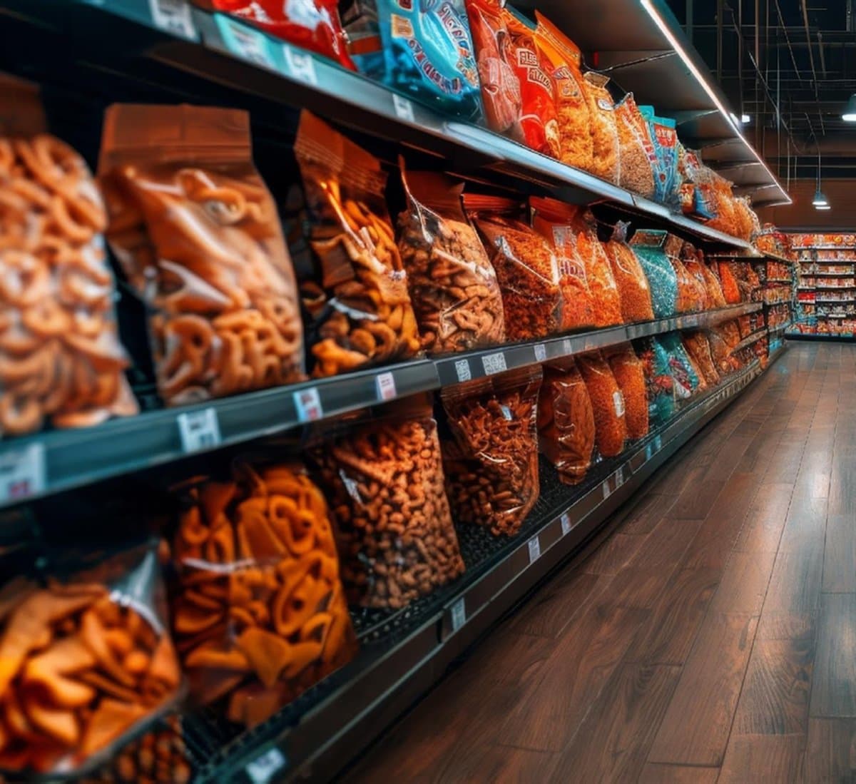 EDM Snacking products on retail shelf